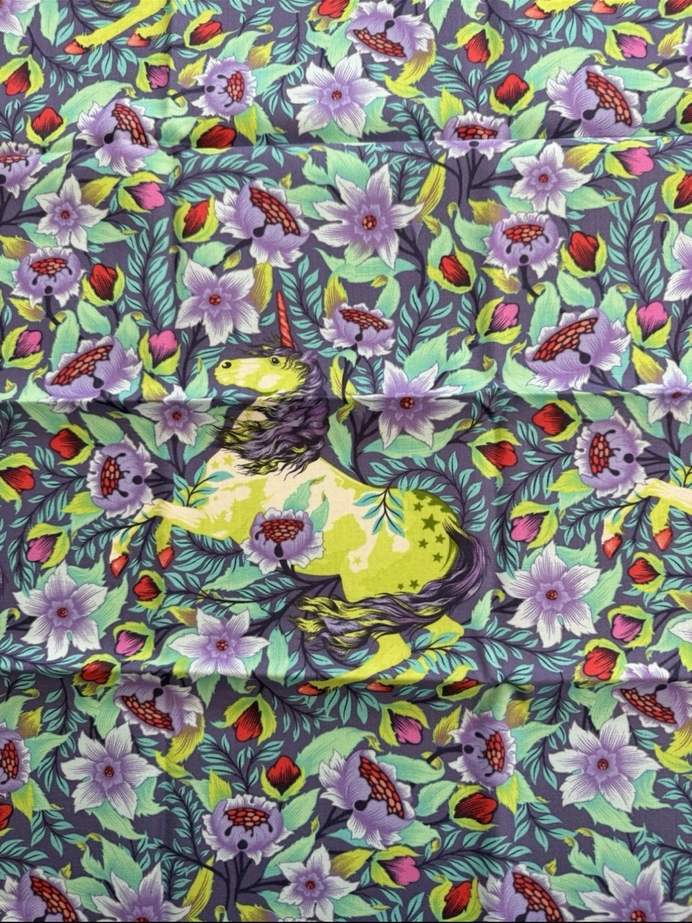 Tula Pink Pinkerville Imaginarium Unicorn Fabric Free Spirit Daydream FQ